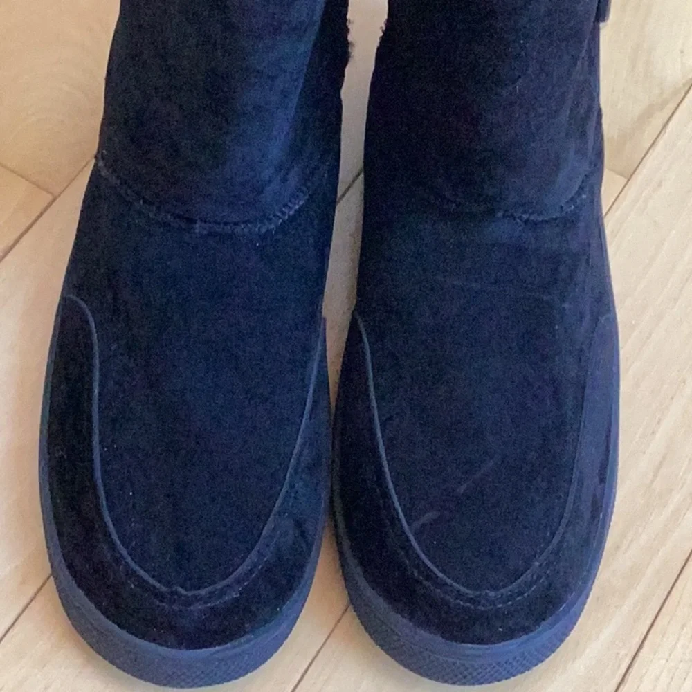 Rampage Black Faux Fur Button Boots - Picture 6 of 15